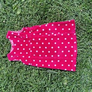 Room Seven, Brushed Velvet Pink Dress with White Polkadots size 2T